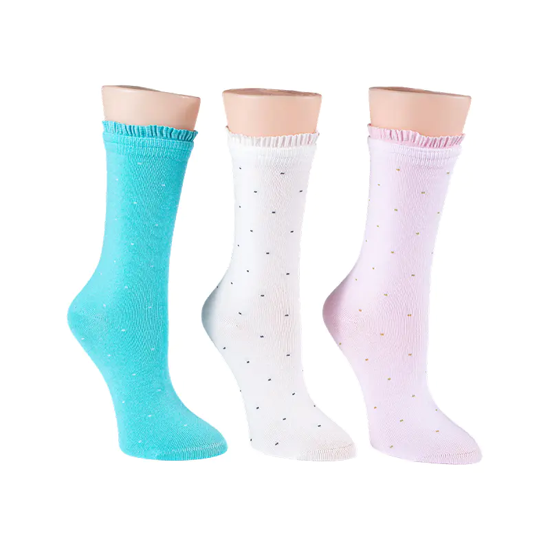 Polka Dot Crew Sokker med blonder til kvinder