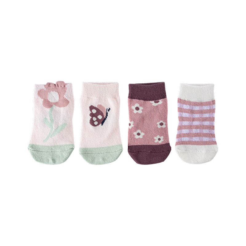 Blomsterstrømper til babyer